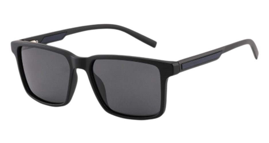 BB Style Fiesta Satin Black Grey Polarised