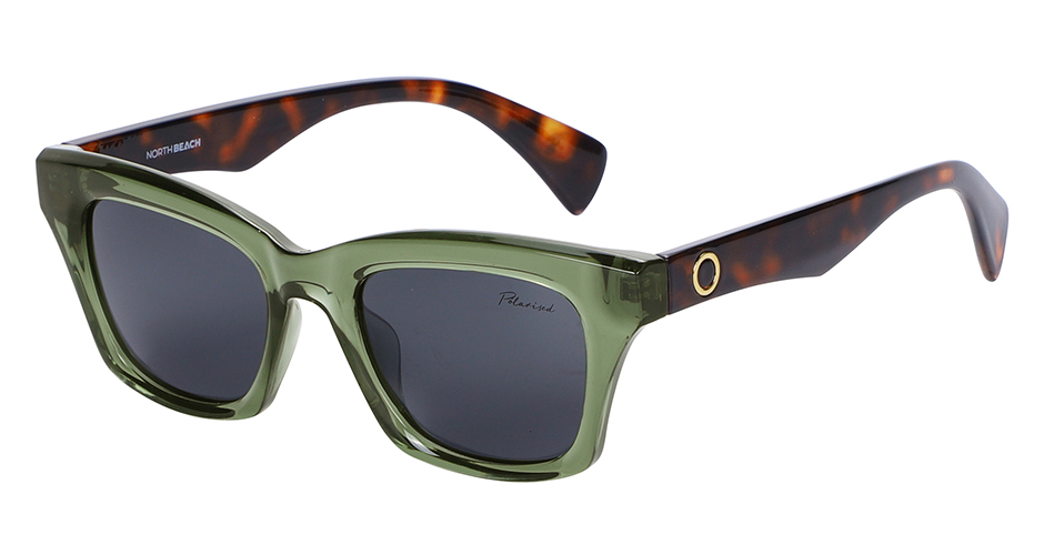 North Beach Front Xtal Green Tort Grey Polarised