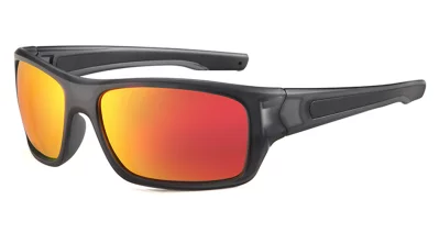 BB Style West Matt Black Red Mirror Polarised