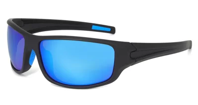 Pacific Zoom Satin Black Blue Mirror Polarised