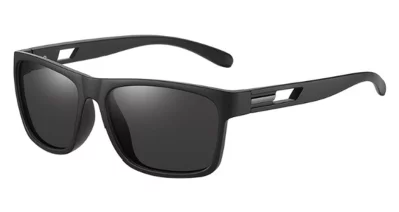 Pacific Fizzel Satin Black Grey Polarised