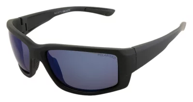 North Beach Foster Satin Black Blue Mirror Polarised