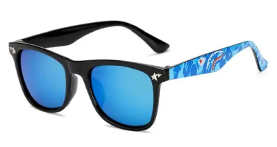 Rocket Furry Black Blue Mirror