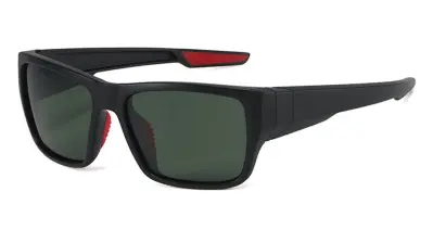 Pacific Denter Satin Black Green Polarised