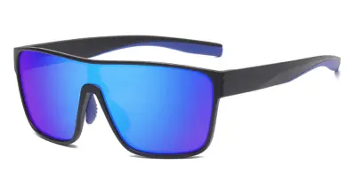 Pacific Snoz Satin Black Blue Mirror Polarised